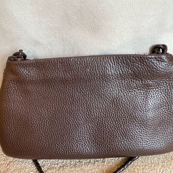 BRIGHTON Small Brown Pebbled Leather Bag with Detachable Charm Bracelet - Picture 9 of 16